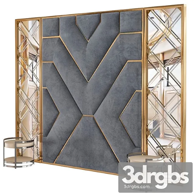 Wall headboard collection  3D Model Free