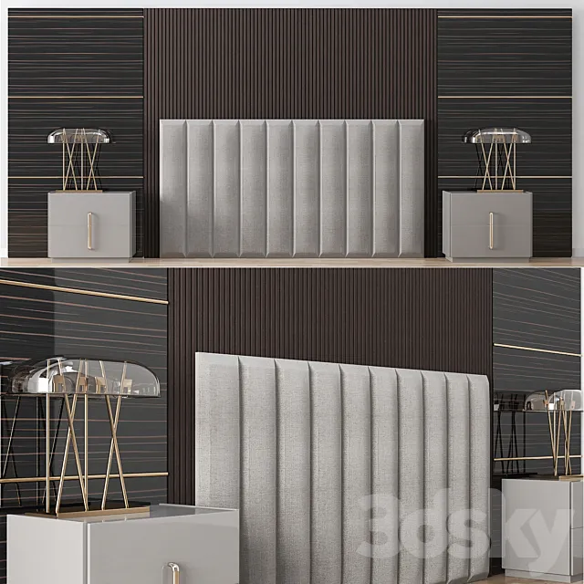 Wall Headboard Collection № 004 3D Model