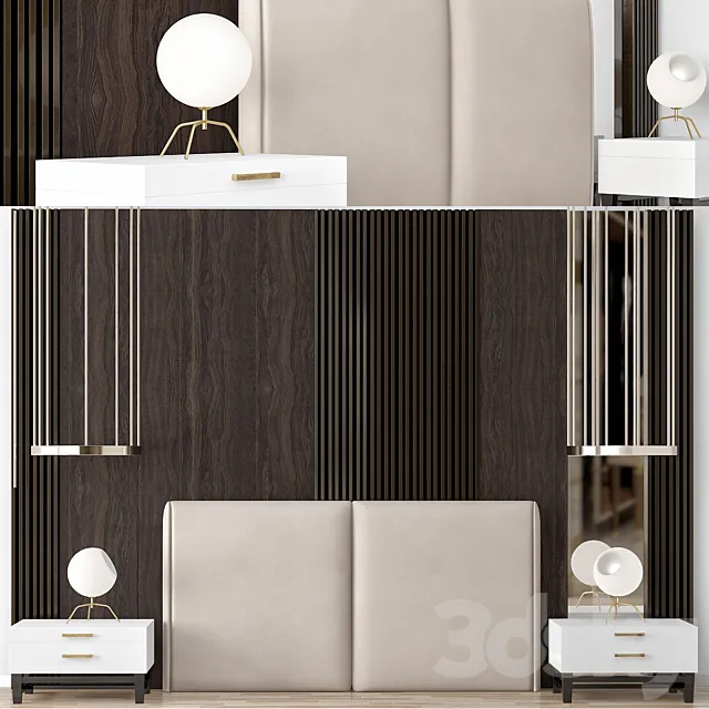 Wall Headboard Collection № 005 3D Model
