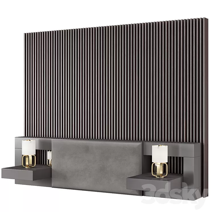 Wall Headboard Collection № 007 3D Model