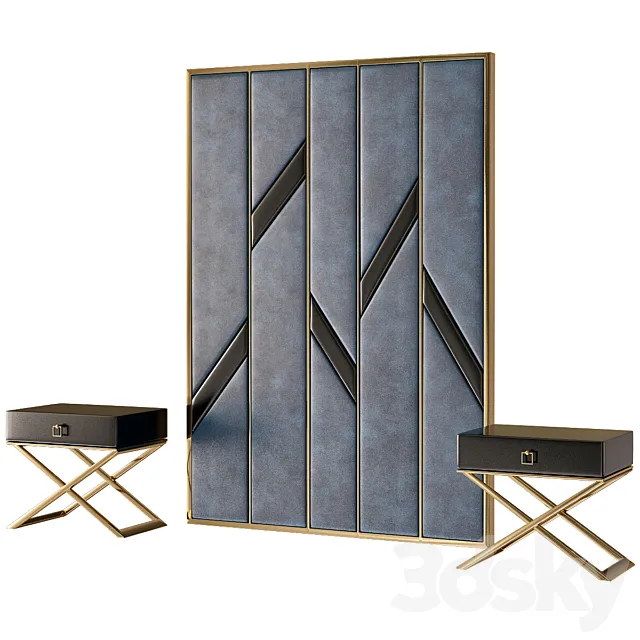 Wall Headboard Collection № 029 3D Model