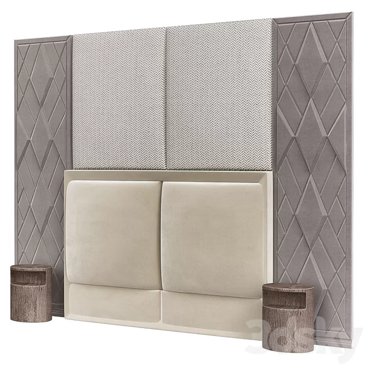 Wall Headboard Collection № 38 3D Model