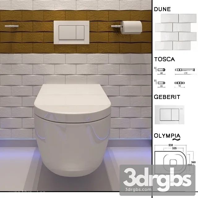 Wall Hung Toilet 3D Model Free