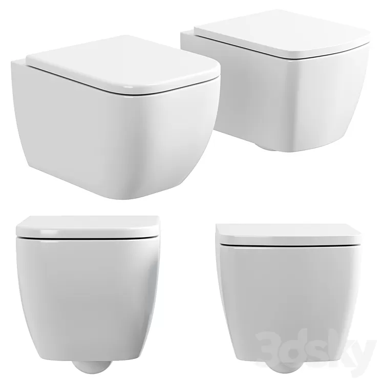 Wall hung toilet Allen Brau Infinity and Liberty 3D Model Free