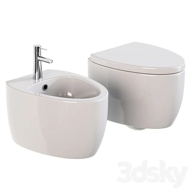 Wall hung toilet BOCCHI Etna 3D Model