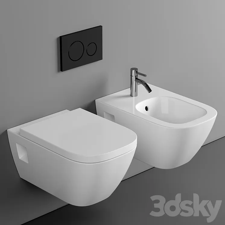 Wall hung toilet Geberit Renova Plan 3D Model Free