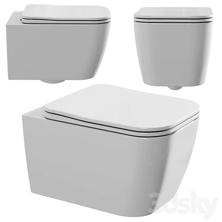 Wall hung toilet STWORKI Montreux 3D Model Free