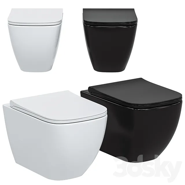 Wall hung toilet VitrA Shif 3D Model