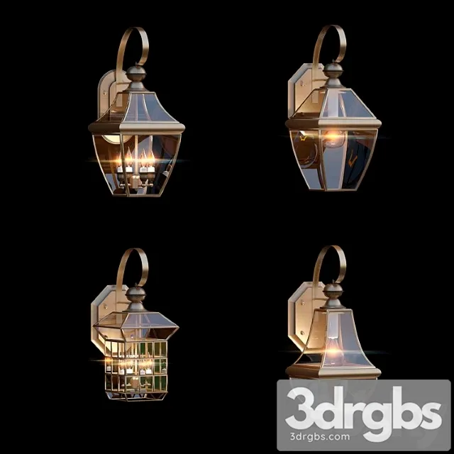 Wall lamp chatel set 3D Model Free