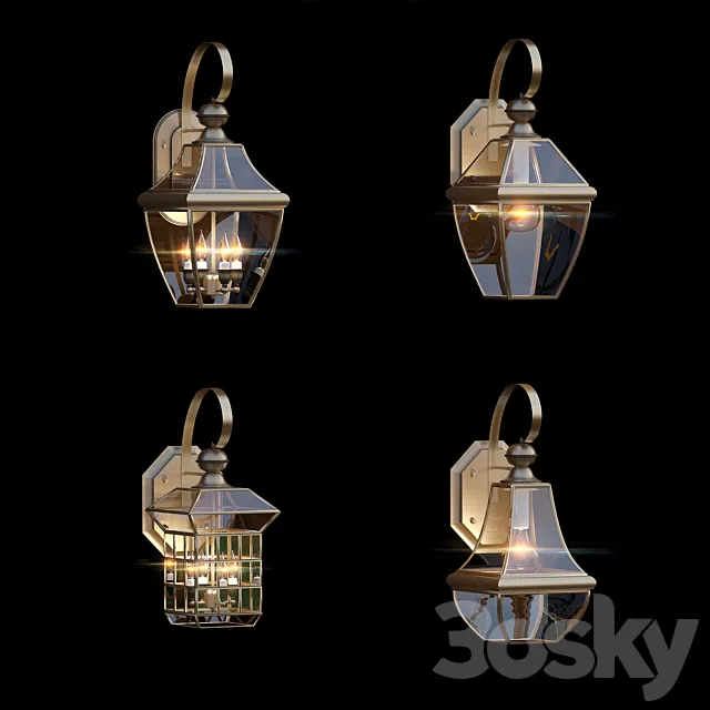 Wall Lamp Chatel set 3DModel