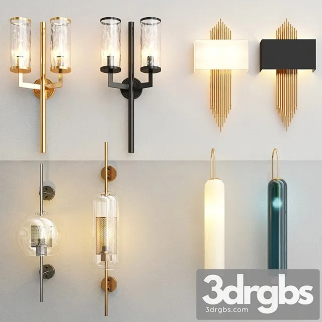 Wall Lamp Collection 3D Model Free