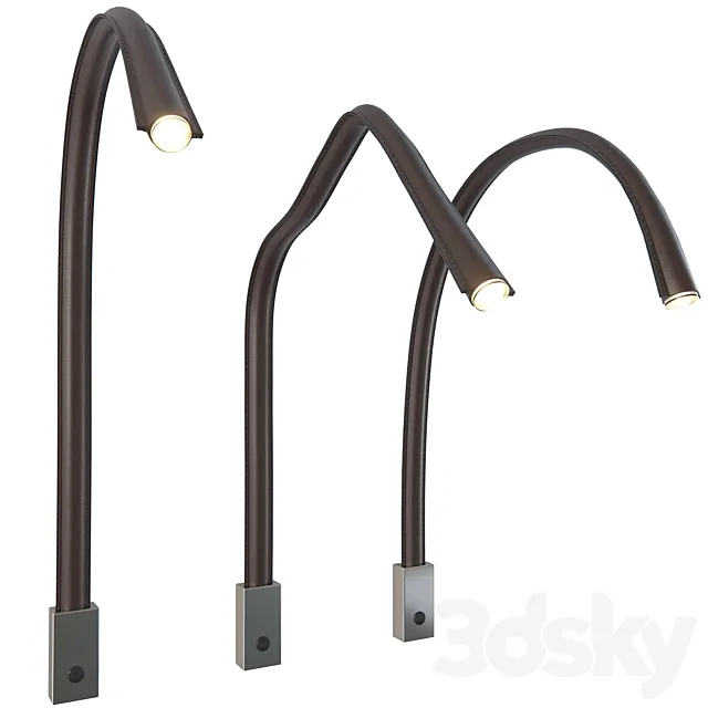 Wall lamp Flexiled Ap L90 Leather from Contardi 3D Model