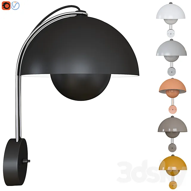 Wall lamp Flowerpot VP8 by &Tradition 3D Model