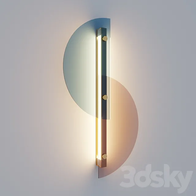 Wall lamp Half 3D Model