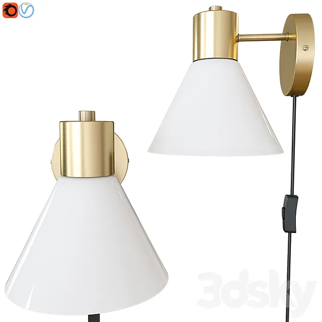 Wall lamp IKEA FLUGBO FLUGBU 3D Model