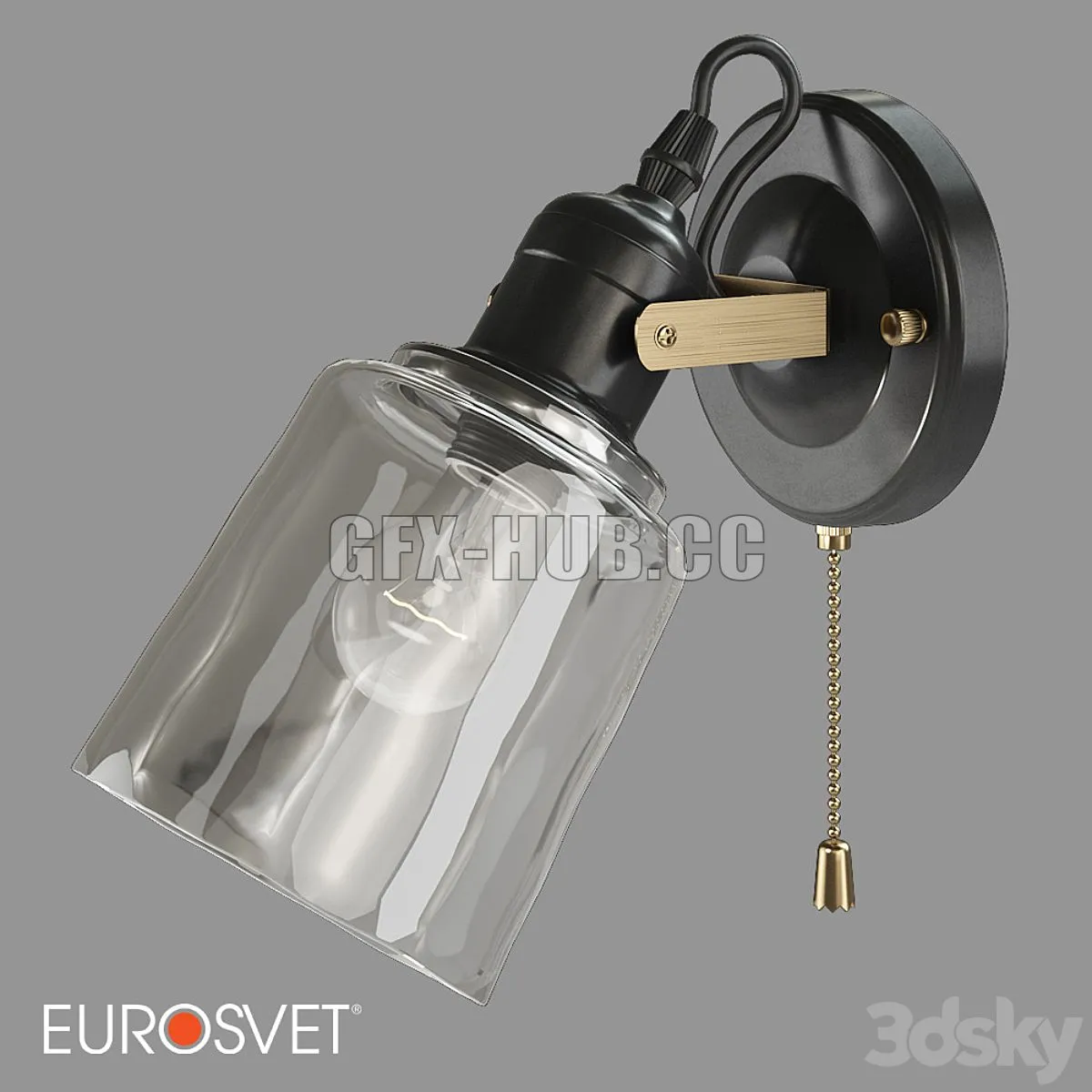 Wall lamp in loft style 3D Model