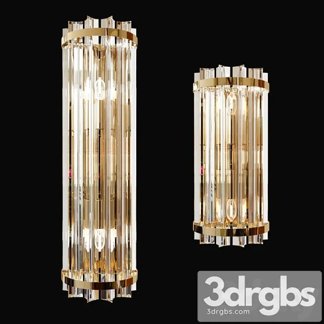 Wall lamp made of glass garda decor (set of 2 - 55cm and 35cm)