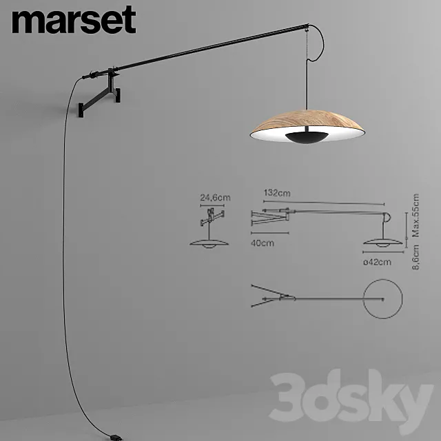 Wall lamp Marset Ginger A XL 42 3DModel