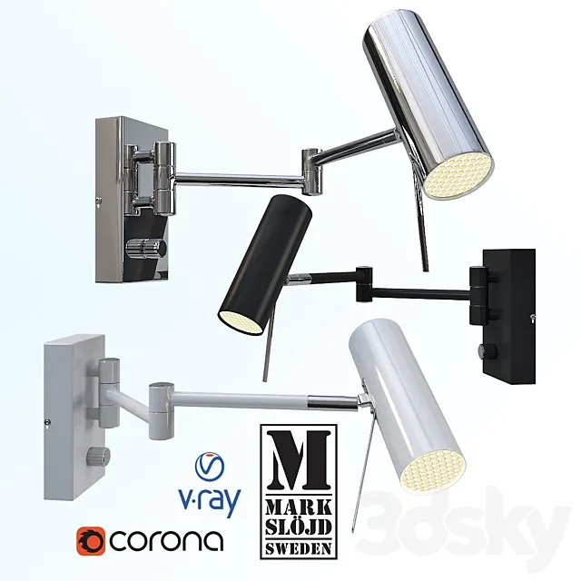 Wall lamp. model Roma. from the company Markslöjd. Sweden. 3DModel