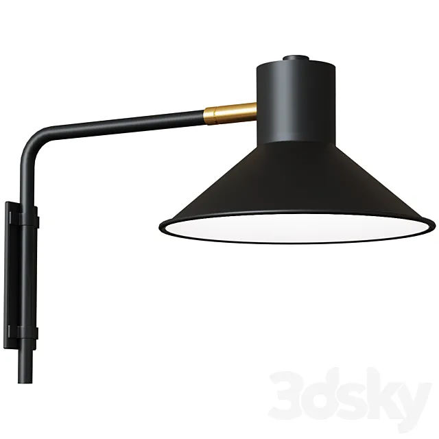 Wall lamp Plass black small 3DModel