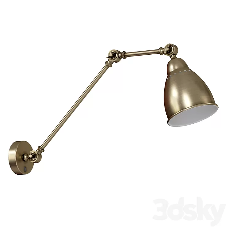 Wall lamp with switch A2055AP-1AB 1BK 1GY 1SS 1WH 3D Model