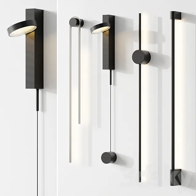Wall Lamps Set 3D Model