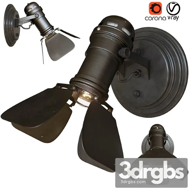 Wall light 8-black bra 3D Model Free