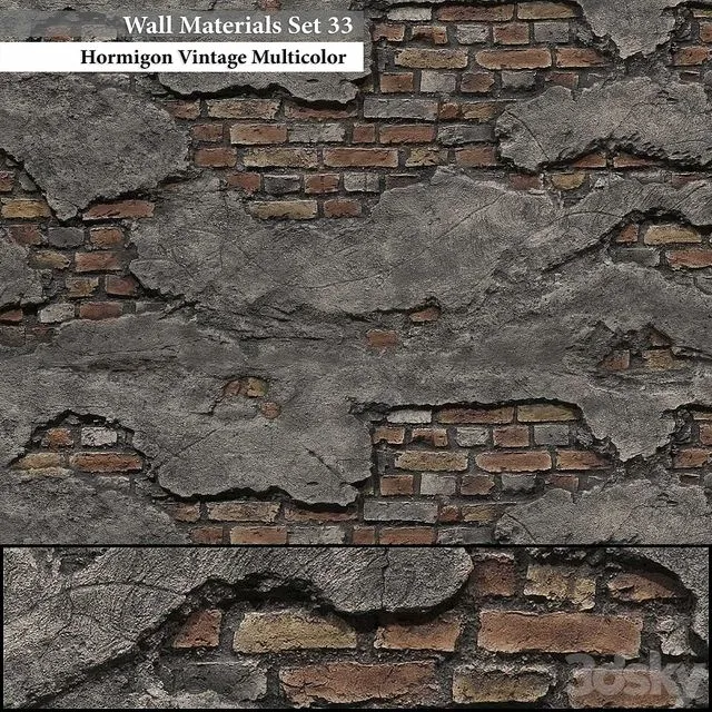 Wall Materials Set 33 3D Model