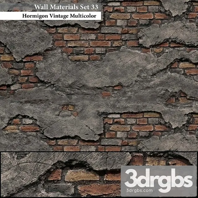 Wall materials set 33 3D Model Free