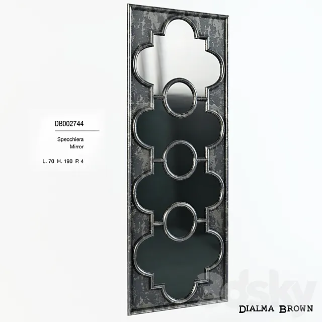 Wall mirror DIALMA BROWN MOBILI DB002744 3D Model