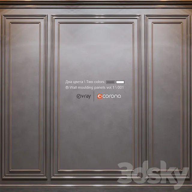 Wall molding panels vol. 1 \ 001 3DModel