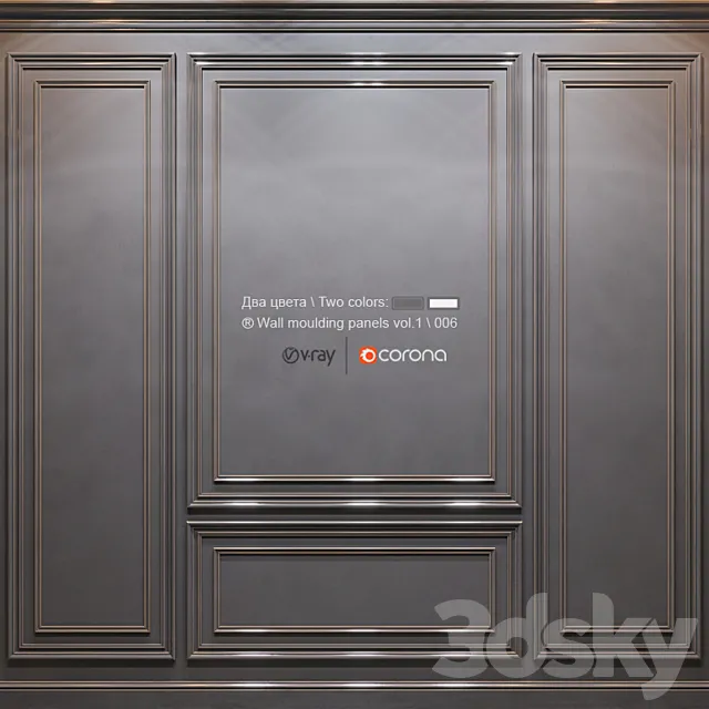 Wall molding panels vol. 1 \ 006 3D Model