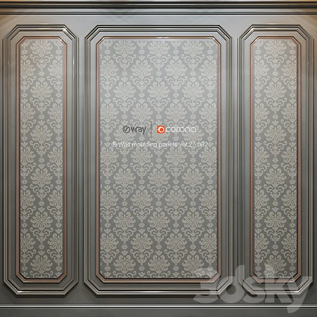 Wall molding panels vol. 2 \ 002 3D Model