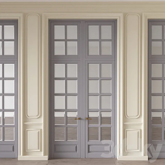 Wall molding with doors Free Download