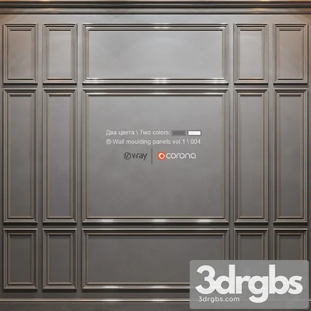 Wall Moulding Panels Vol 1 004 3D Model Free