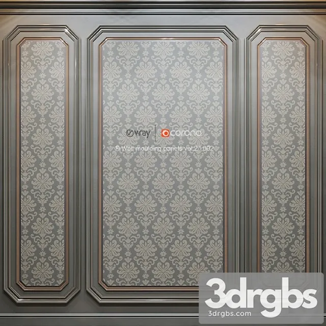 Wall Moulding Panels Vol 2 002 3D Model Free