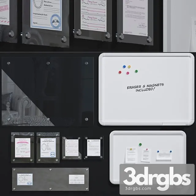 Wall mounded acrylic frame picture 2 3D Model Free