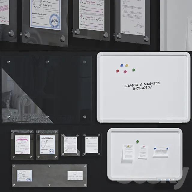 Wall Mounded Acrylic Frame Picture 3D Model