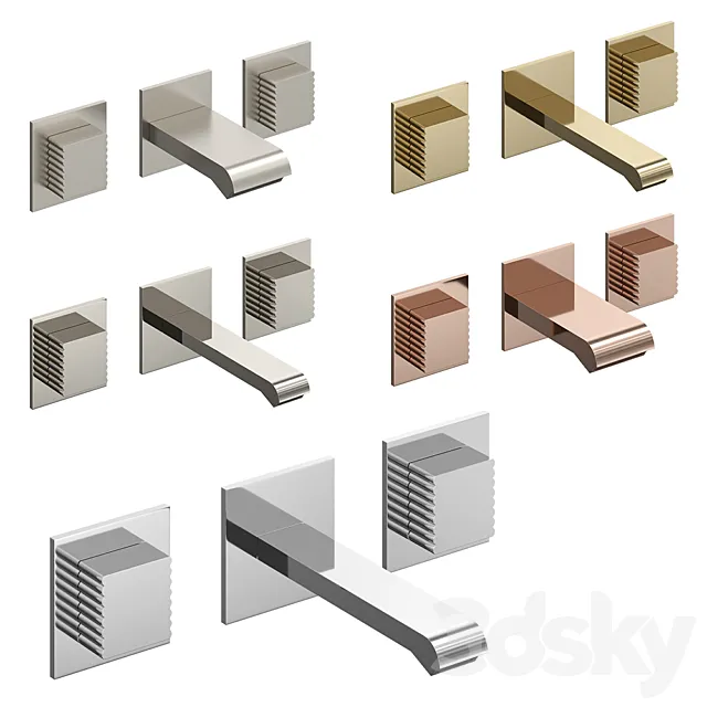 Wall-mounted basin and bath mixers Stella Casanova 3D Model