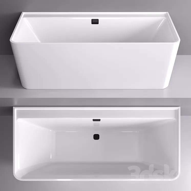 Wall-mounted bathtub Villeroy & Boch Collaro 3D Model