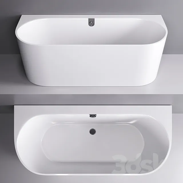 Wall-mounted bathtub Villeroy & Boch Oberon 2.0 3D Model