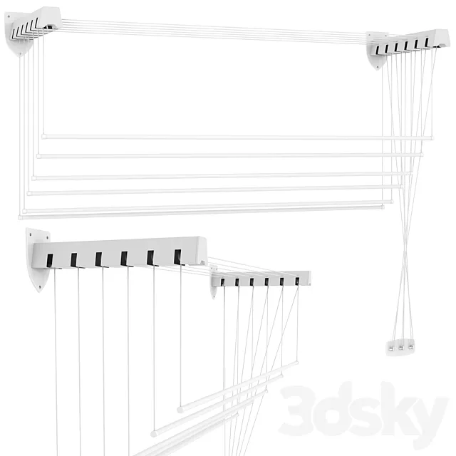 Wall-mounted clothes dryer Gimi SpA Lift 160 cm 3D Model