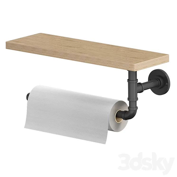 Wall Mounted Paper Towel Holder 3D Model Free