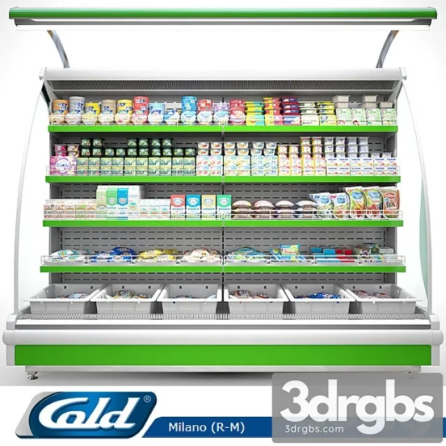 Wall-mounted refrigerated display case 3D Model Download