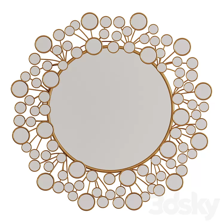 "Wall-mounted round ""Sunset Rose""" 3D Model