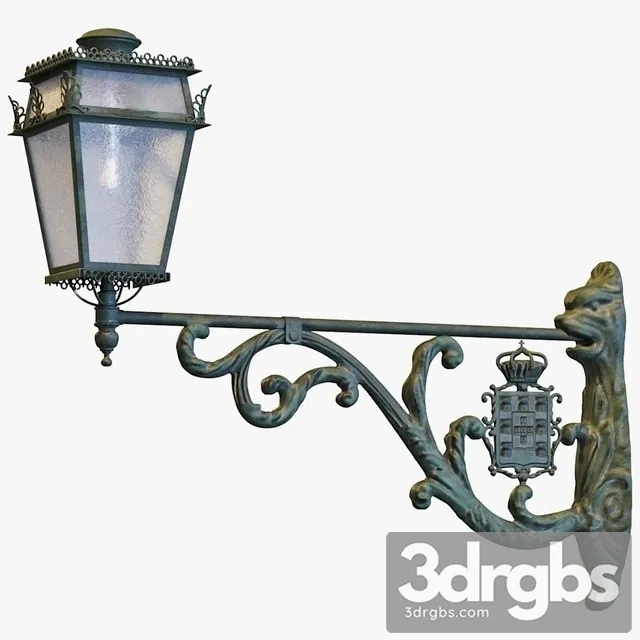 Wall Mounted Street Lamp 3D Model Free