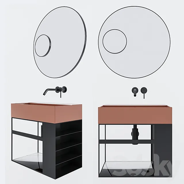 Wall-mounted washbasin Globo Free Download