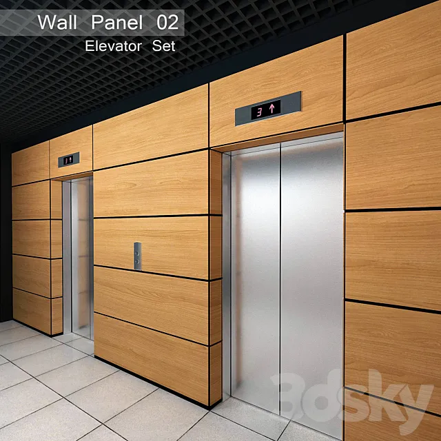 Wall Panel 02. Elevator Set Free Download