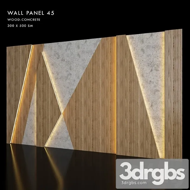 Wall panel 45 3D Model Free
