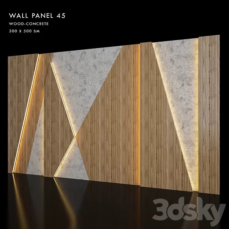 Wall Panel 45 3D Model
